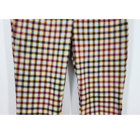 Free People Ella Kick Skinny Plaid Pants Size 27 - Picture 5 of 13